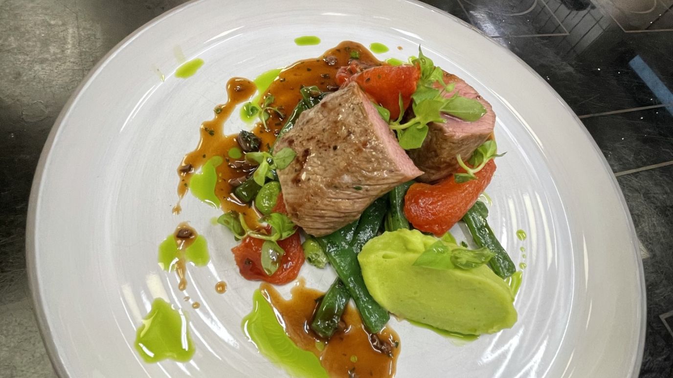 Rosa gebratenes Milchlamm 1