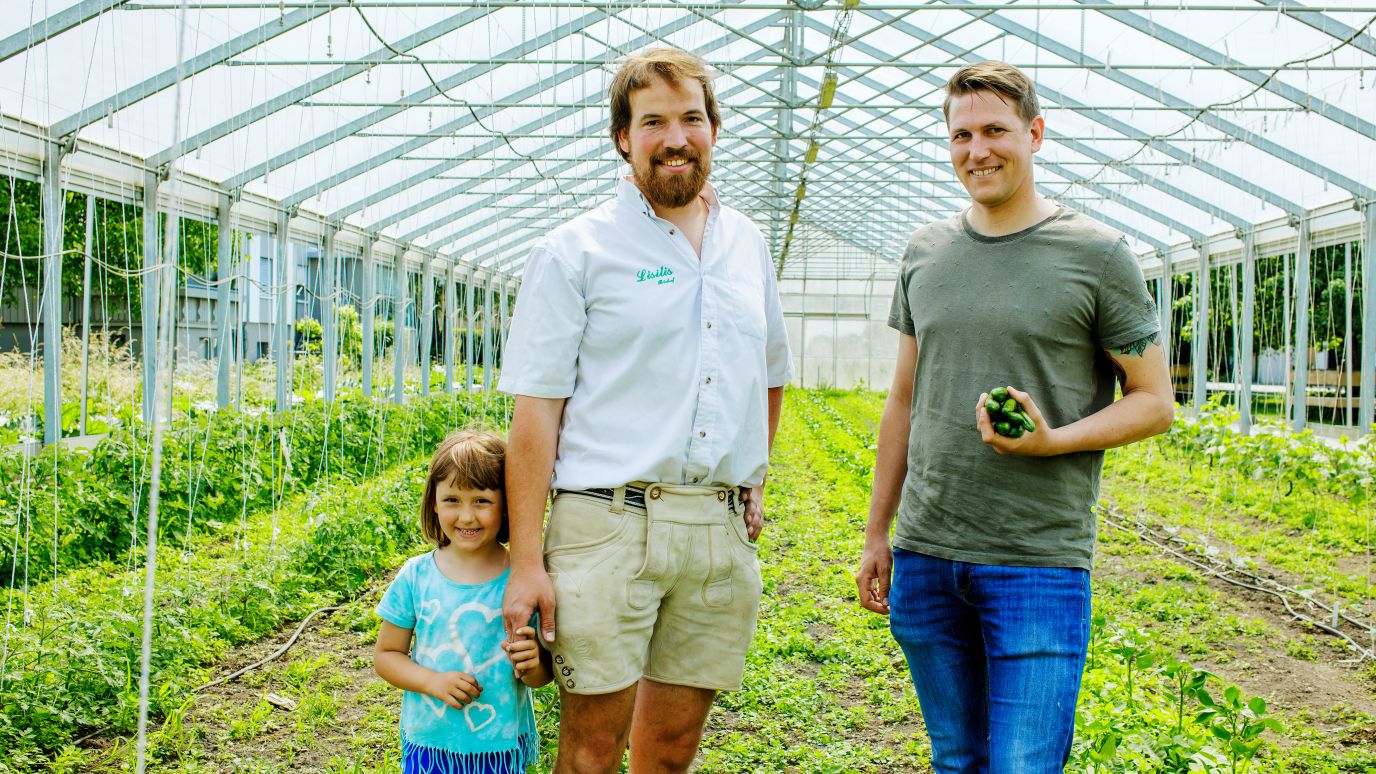 Michael Kühne, Lisilis Biohof und Dominic Mayer, Restaurant Hörnlingen  Michael Kühne, Lisilis Biohof und Dominic Mayer, Restaurant Hörnlingen