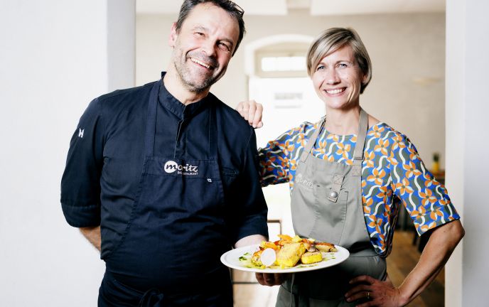 Roland König und Stefanie Brugger, Bio Restaurant Moritz Roland König und Stefanie Brugger, Bio Restaurant Moritz
