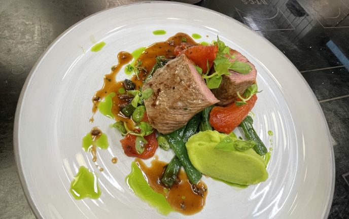 Rosa gebratenes Milchlamm 1